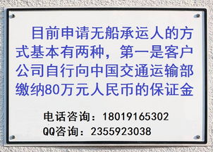 申請無船承運人資質與裝卸服務的關聯政策解讀